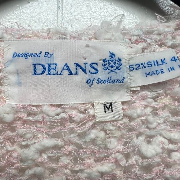 Designed by Deans Vintage Silk Blend Pink Women's Vest Size Medium Chunky Knit - Picture 2 of 10